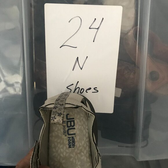 JBU By Jambu Womens Cynthia Vegan Sandals 7M Faux Leather Memory Foam Insole Gre - Picture 7 of 7